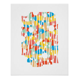 Pôster Painéis Vibrantes: Geometria de Dias Solares