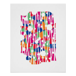 Pôster Painéis Vibrantes: Geometria de Harmonia Inesperad