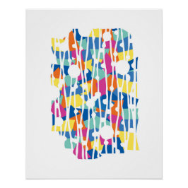 Pôster Painéis Vibrantes: Geometria dos Ballons de Uplifa