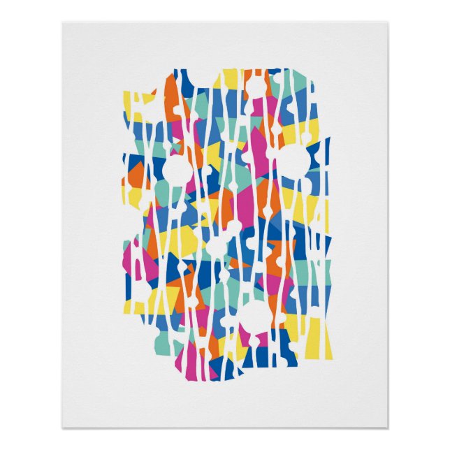 Pôster Painéis Vibrantes: Geometria dos Ballons de Uplifa (Frente)