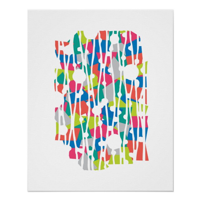 Pôster Painéis Vibrantes: Geometria Safari Polo (Frente)