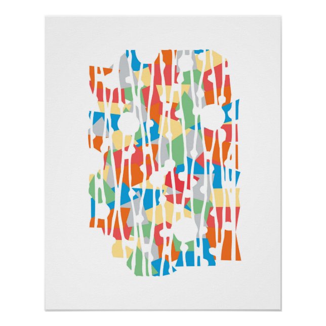 Pôster Painéis Vibrantes: Najavo Southwest Geometrics (Frente)