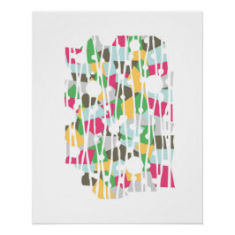 Pôster Painéis Vibrantes: Pato na Geometria da Resilência