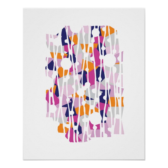 Pôster Painéis Vibrantes: Urso na Geometria de Captividad (Frente)