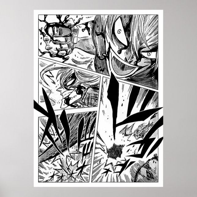 Poster Painel Black Clover Manga (Mansão Preto) com estil (Frente)