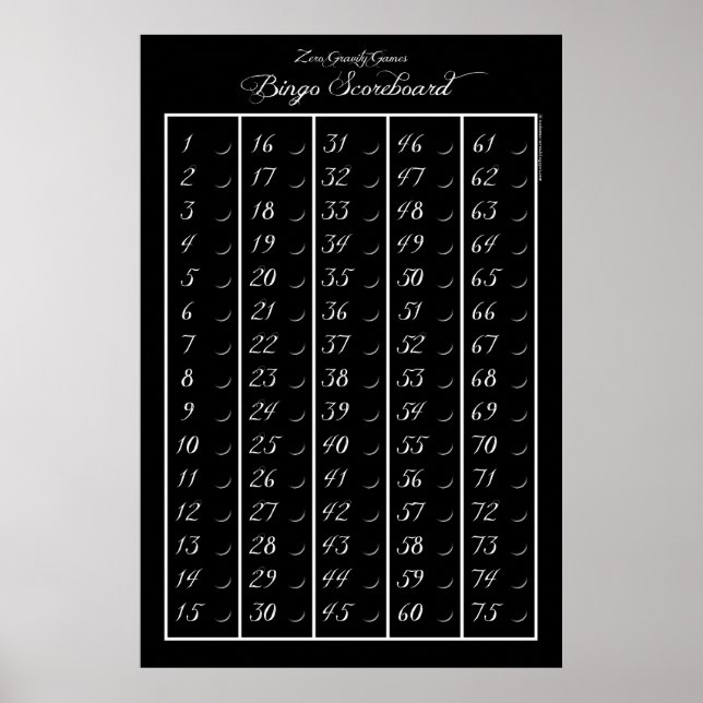 Pôster Painel de Avaliação do Bingo 75 - Jogos da Gravida (Frente)