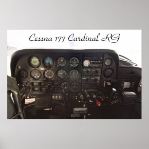 Pôster Painel de instrumento cardinal de Cessna 177 RG