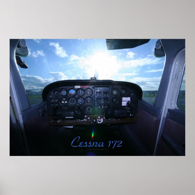 Pôster Painel de instrumentos Cessna 172 (Frente)