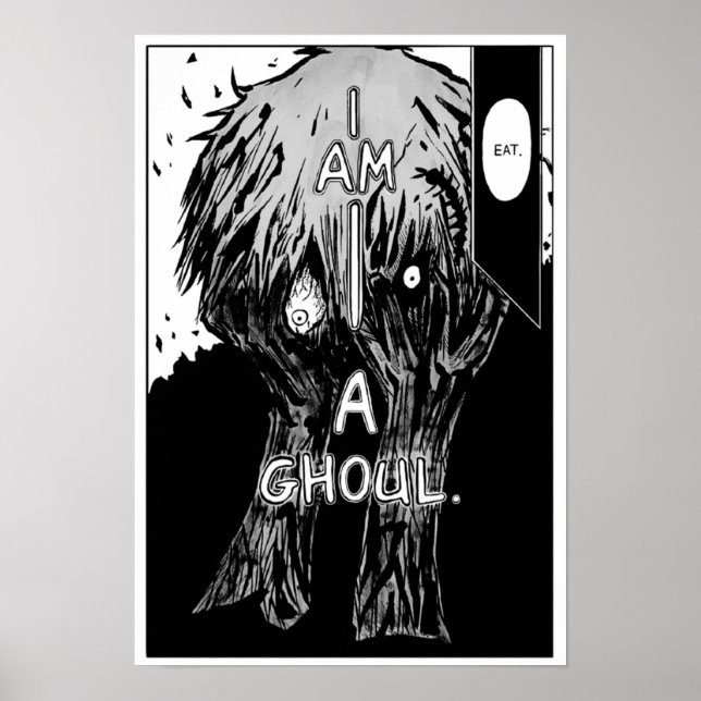 Poster Painel de manga Kaneki Tokyo Ghoul (Frente)