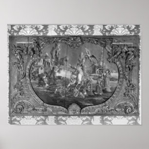 Pôster Painel de Overdoor com assunto chinês, c.1730