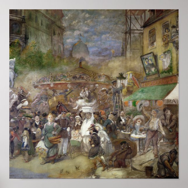 Poster Painel decorativo representando Paris (Frente)