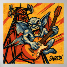 Painel Gráfico de Pop Art: SIGNAL SHRED! Estilo Qu