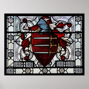 Pôster Painel medieval do vitral