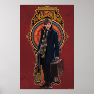Pôster Painel NEWT SCAMANDER™ Art Nouveau em pé
