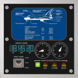 Poster Painel principal do Shuttle de Espaço