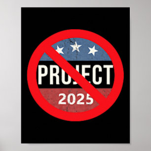 Poster &Painel traseiro do Project 2025 Anti Trump 2 Lado