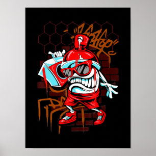 Poster Paint Hip Hop Music Lover Grafi Art Spray