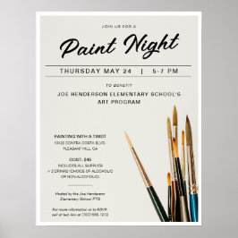 Poster Paint Night Fundraiser