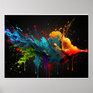 Poster Paint splash Abstrato