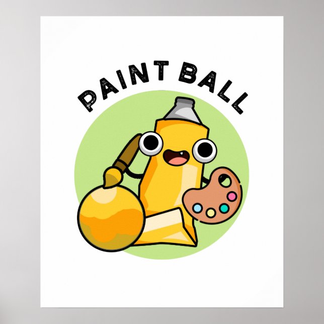 Poster Paintball Funny Paint Pun (Frente)