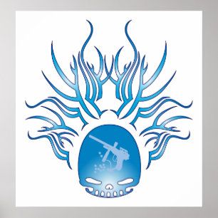 Pôster Paintball Skull