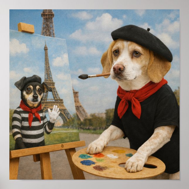 Poster "Painting in Paris" (Frente)