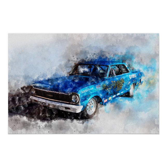 Pôster Painting out of a Series of legendary Dragster Pil (Frente)