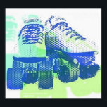 Pôster Pair of Skates Pop Art PosterPrint<br><div class="desc">Decorate your home with Derby Pop Art! Show your love for the Derby!</div>