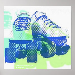 Pôster Pair of Skates Pop Art PosterPrint