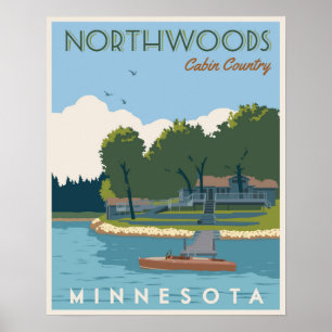 Pôster País da cabine de Northwoods