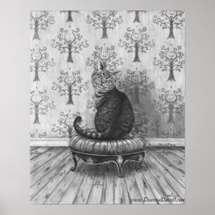 Pôster País das maravilhas da arte do gato de Cheshire d