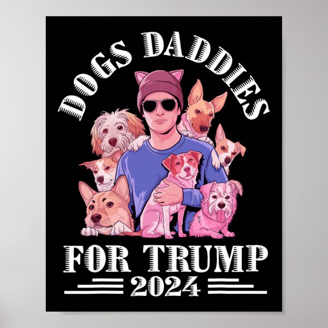 Poster Pais De Cães Para Trump 2024 (Frente)