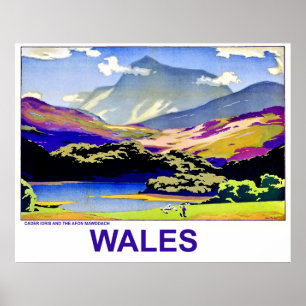 Poster País de Gales, Cader Idris e Afon Mawdach, colhei