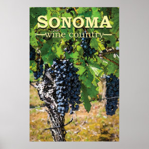 Poster País do Sonoma Wine