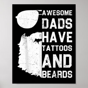 Poster Pais Incríveis De Mens Têm Tatuagens E Barbas - En