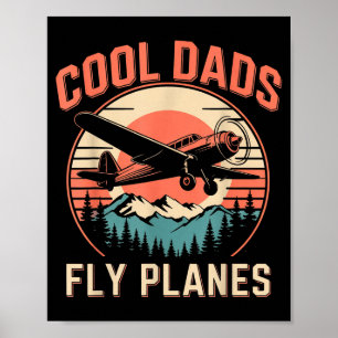 Poster Pais Legais Voam Aviões Piada Lote Pai Dia dos Pai