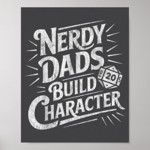 Poster Pais Nerds Constroem Caráter Humor de Pai