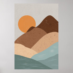 Poster Paisagem 2 Simples Boho Desenha Boho Chic Aesthet