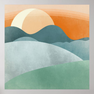 Poster Paisagem 3 Simples Boho Desenha Boho Chic Aesthet