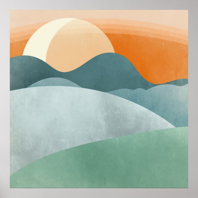 Poster Paisagem 3 Simples Boho Desenha Boho Chic Aesthet (Frente)