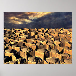 Poster Paisagem Abstrata do Deserto