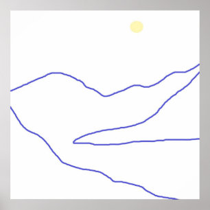 Poster paisagem abstrato arte