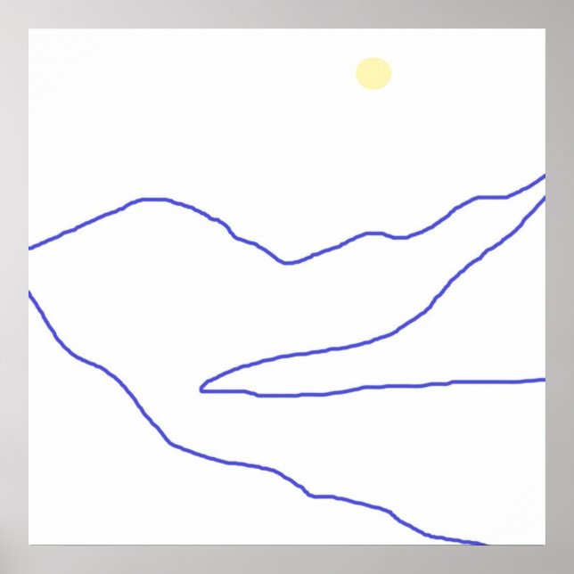 Poster paisagem abstrato arte (Frente)