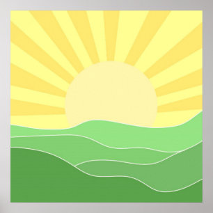 Poster paisagem abstrato arte