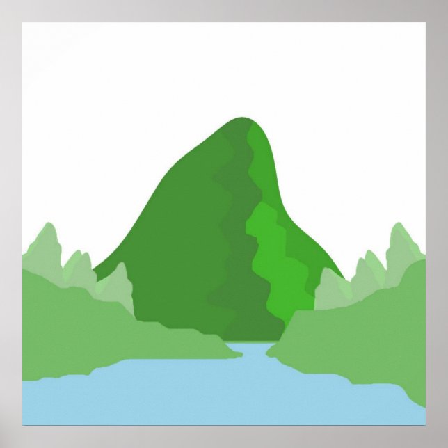 Poster paisagem abstrato arte (Frente)