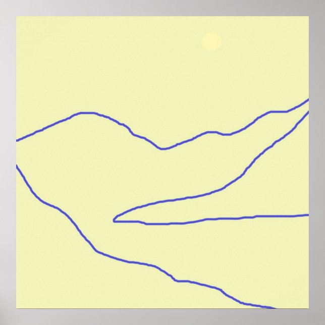 Poster paisagem abstrato arte (Frente)