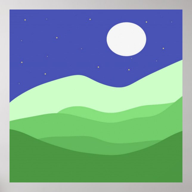 Poster paisagem abstrato arte (Frente)