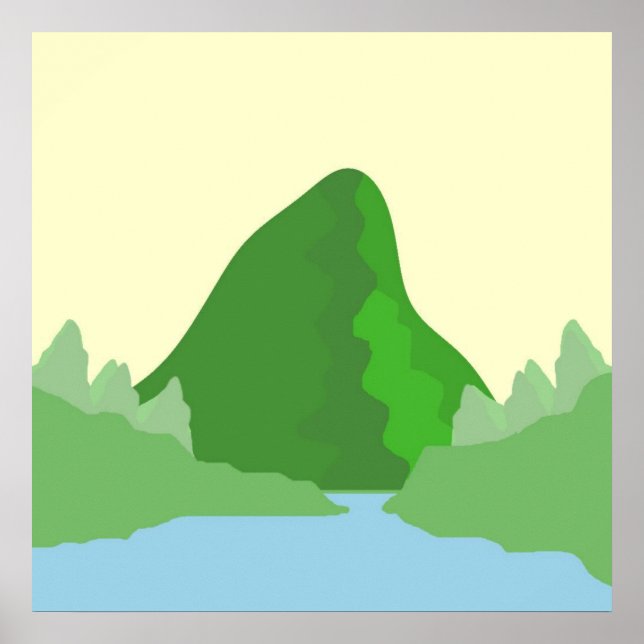 Poster paisagem abstrato arte (Frente)