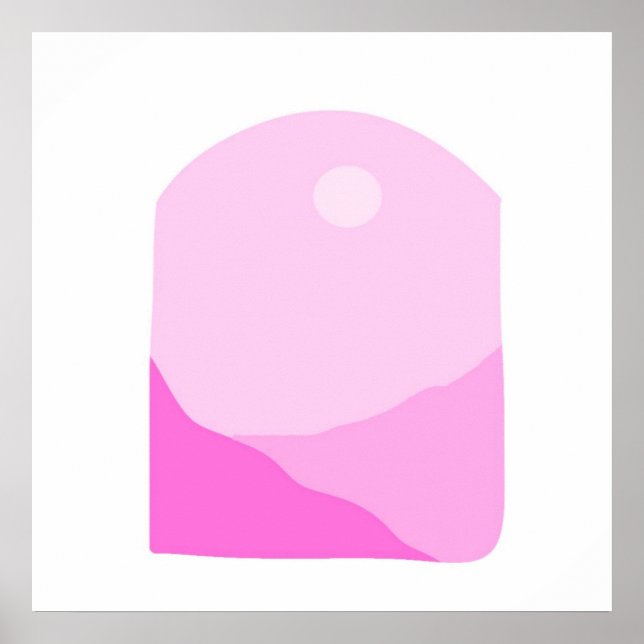 Poster paisagem abstrato arte (Frente)