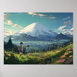 Poster Paisagem Anime